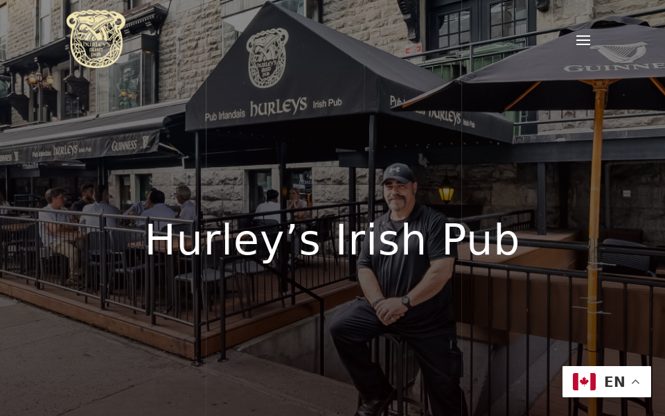 www.hurleysirishpub.com/ screen capture