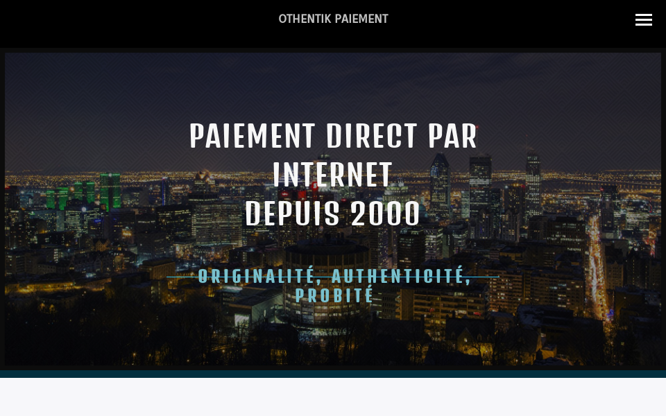 othentik.com/ screen capture