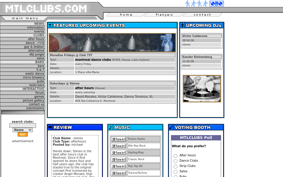 mtlclubs.com/ screen capture