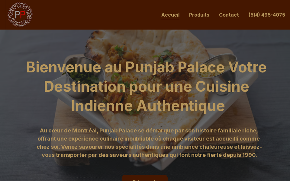 punjab-palace.ca/ screen capture