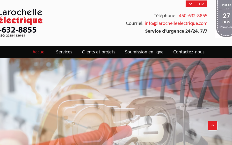 www.larochelleelectrique.com screen capture