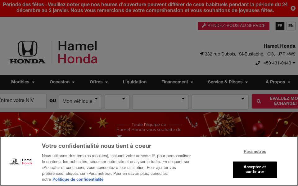 www.hamelhonda.com/ screen capture
