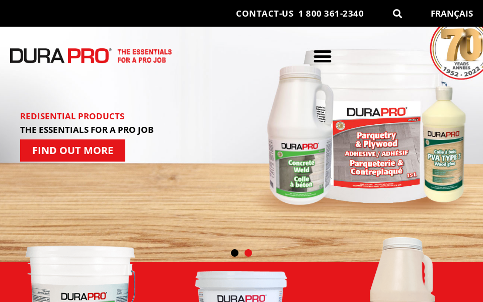duraproadhesives.com/ screen capture