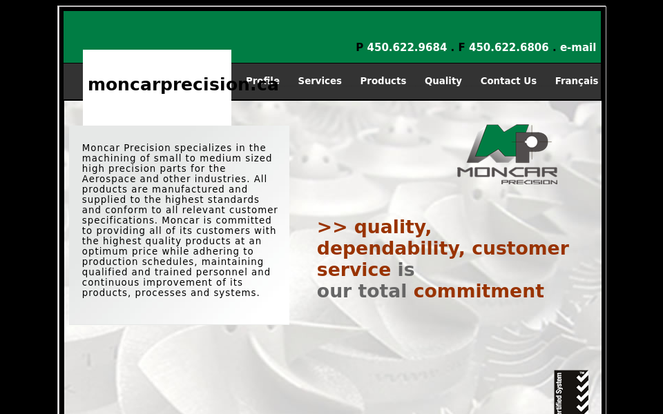 www.moncarprecision.ca/ screen capture