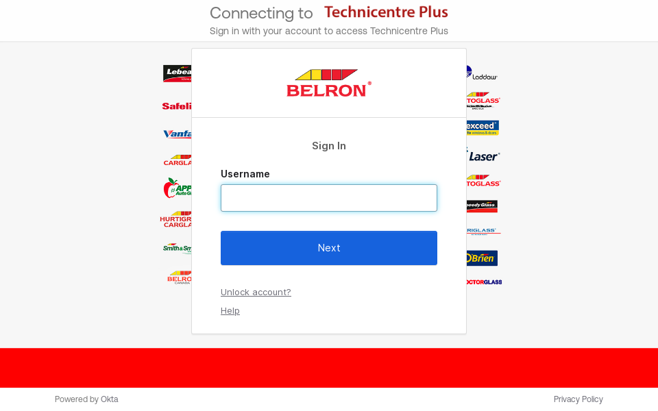 belron.technicentreplus.com/ screen capture
