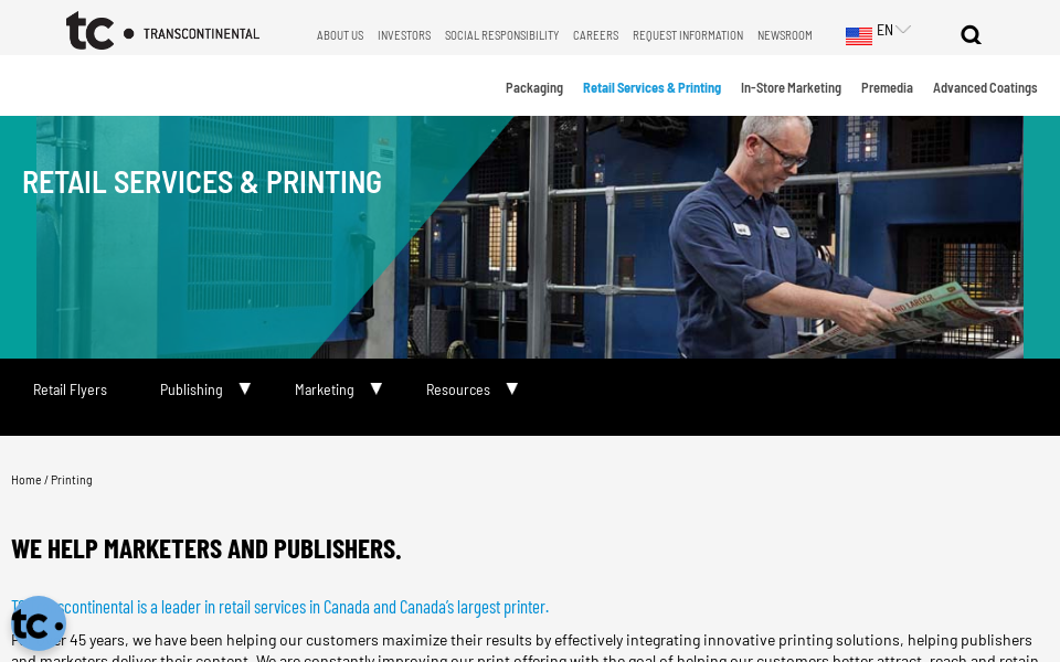 tctranscontinental.com/en-us/printing screen capture