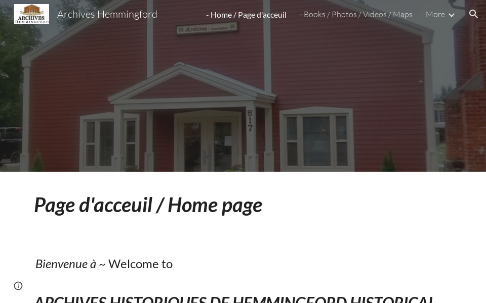 sites.google.com/site/hemmingfordarchives/ screen capture