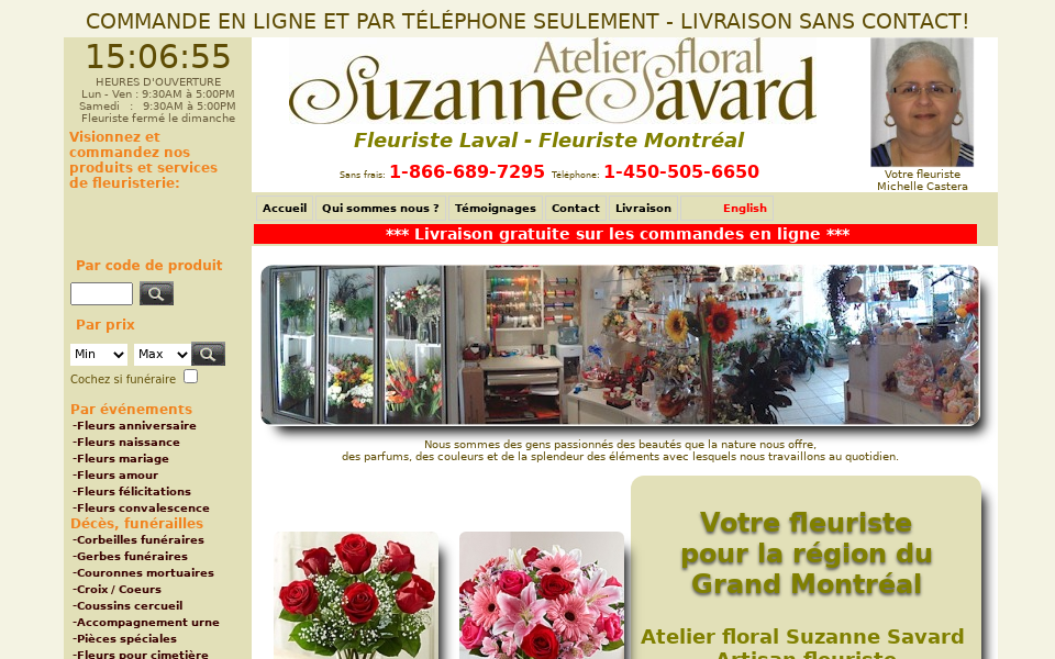 www.suzannesavard.com/ screen capture