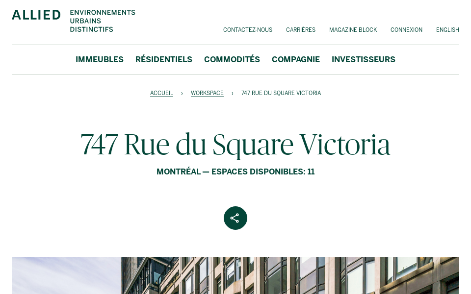 alliedreit.com/fr/properties/747-rue-du-square-victoria-2/ screen capture