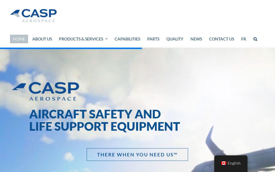 www.caspaerospace.com/ screen capture