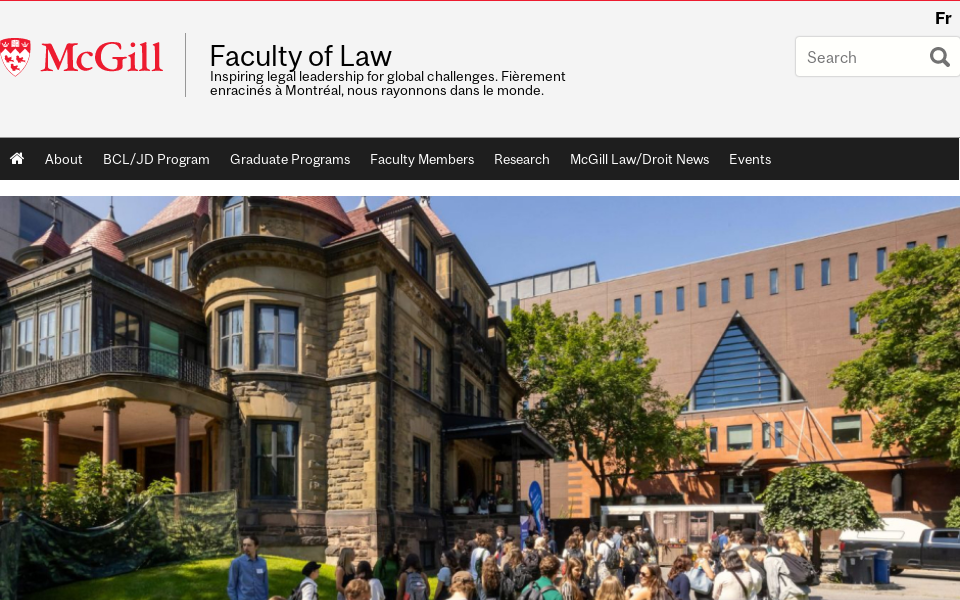 www.law.mcgill.ca/ screen capture