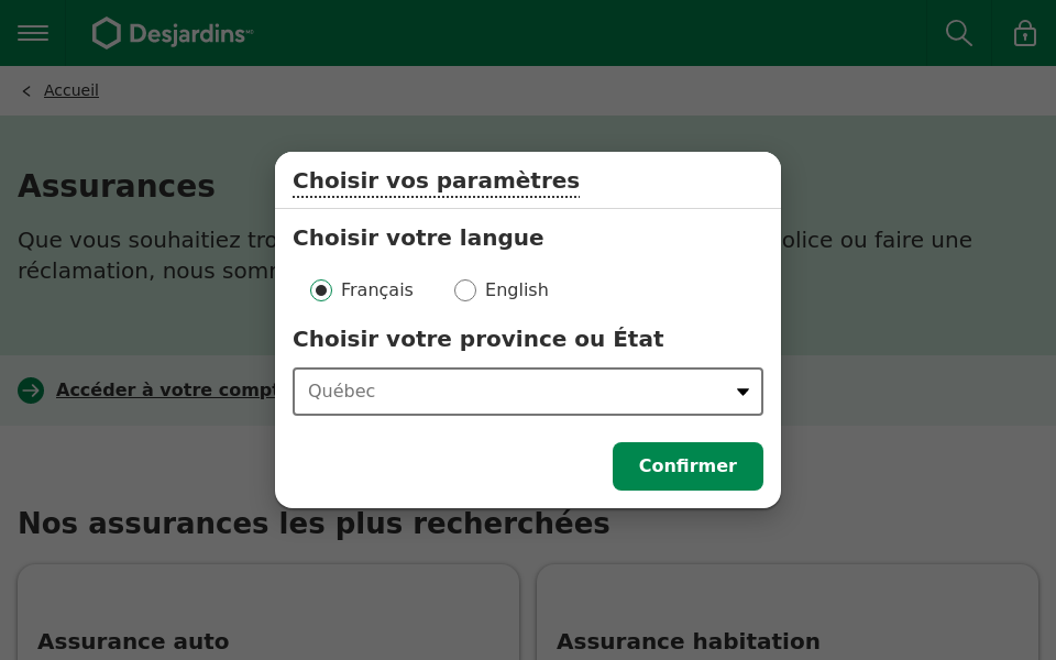 www.desjardins.com/qc/fr/assurances.html screen capture