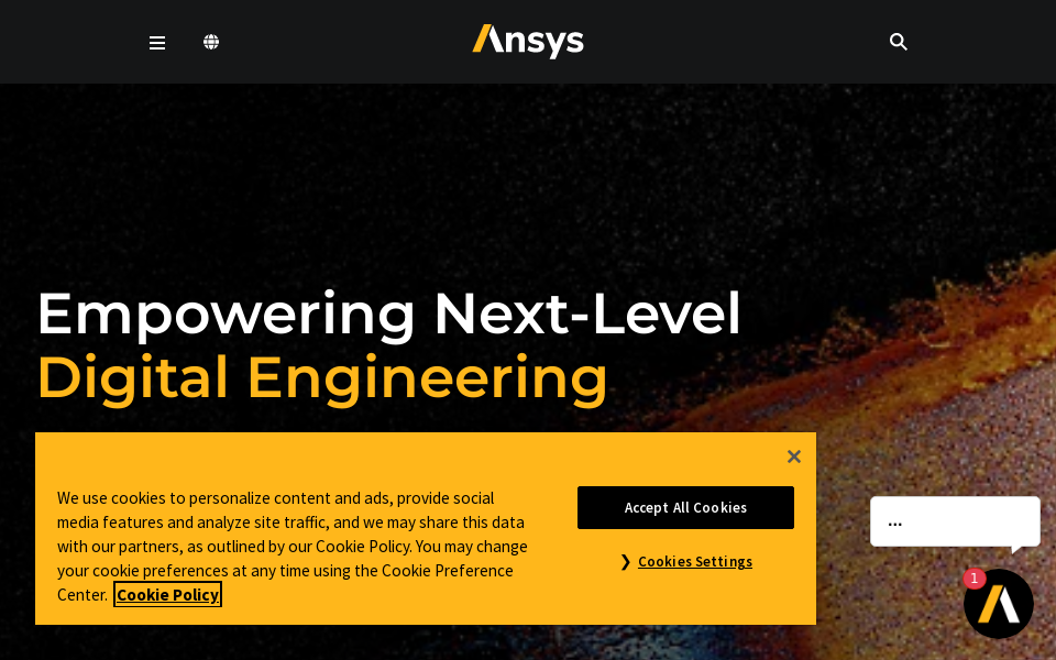 www.ansys.com/ screen capture