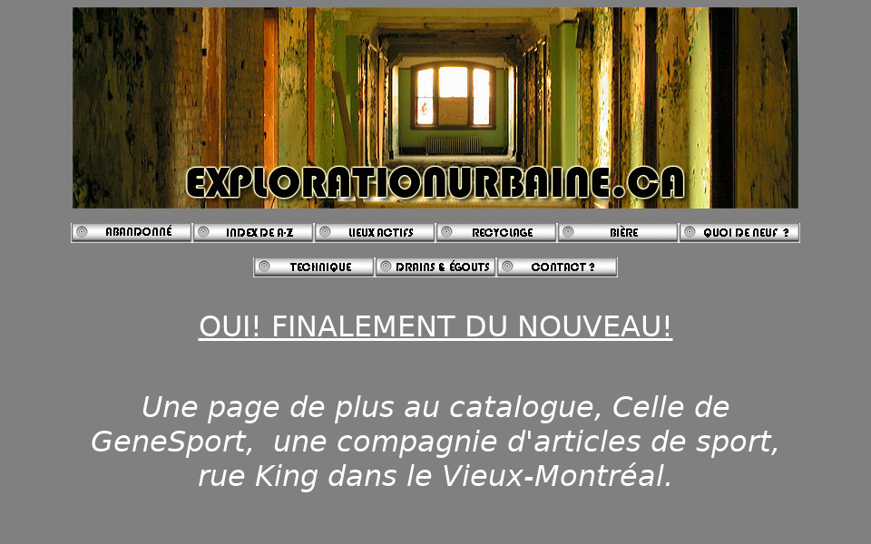 www.explorationurbaine.ca/ screen capture