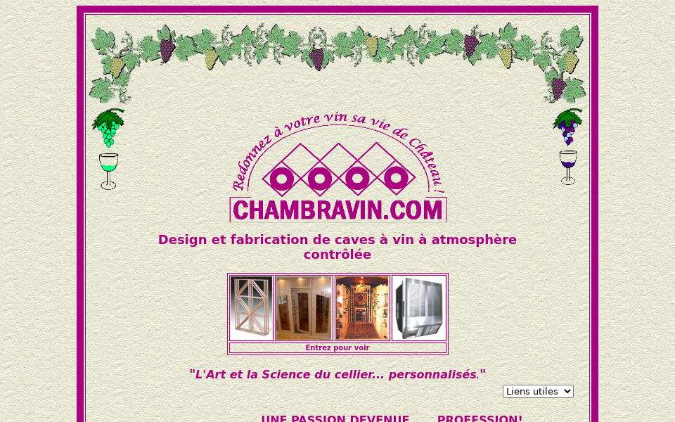 www.chambravin.com/ screen capture