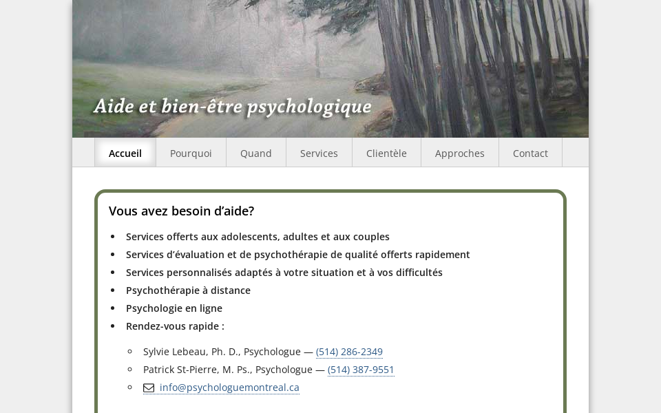 psychologuemontreal.ca/ screen capture