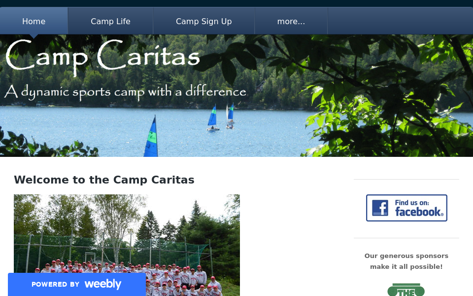 www.campcaritas.ca/ screen capture