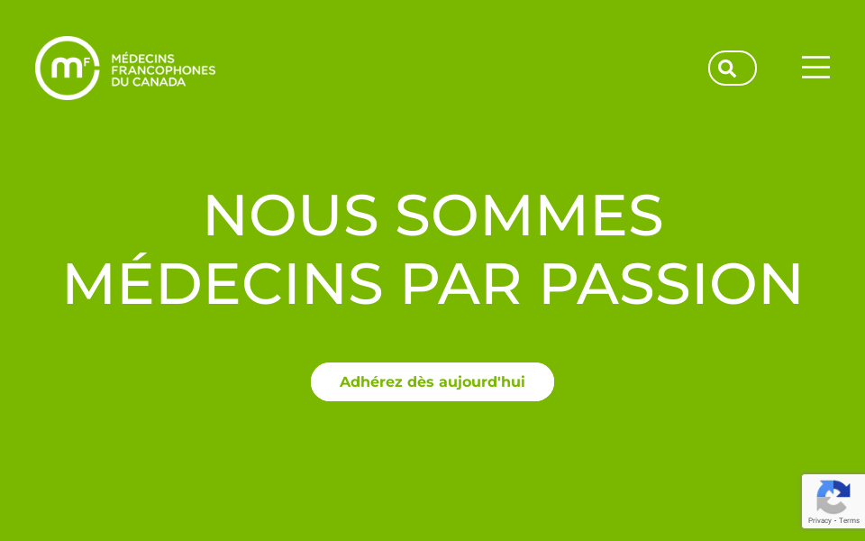 www.medecinsfrancophones.ca/ screen capture