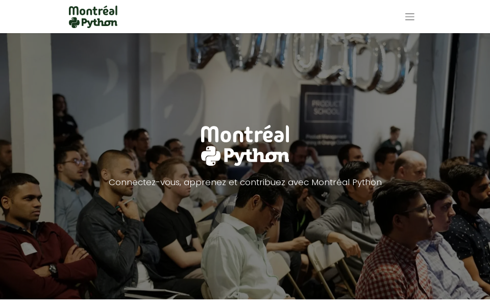www.montrealpython.org/fr/ screen capture
