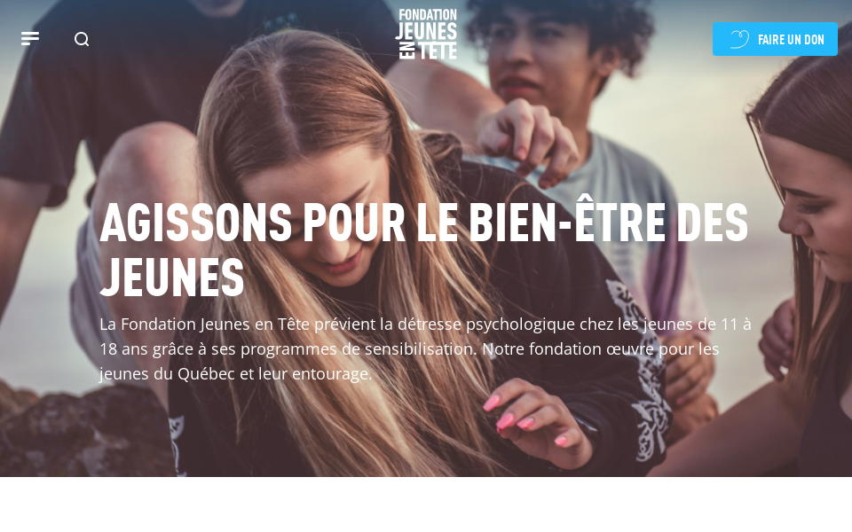 fondationjeunesentete.org/ screen capture