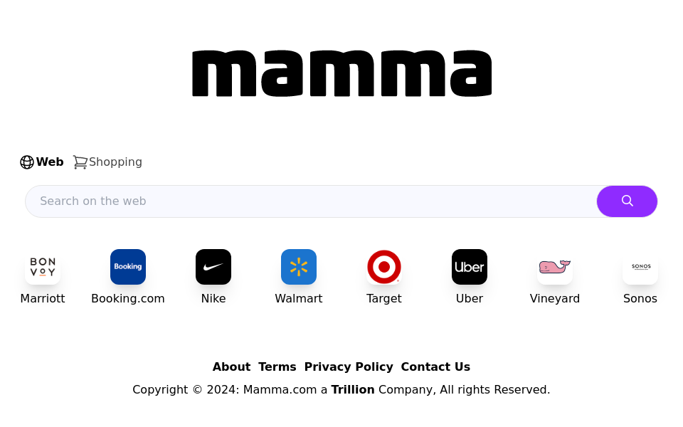 www.mamma.com/ screen capture