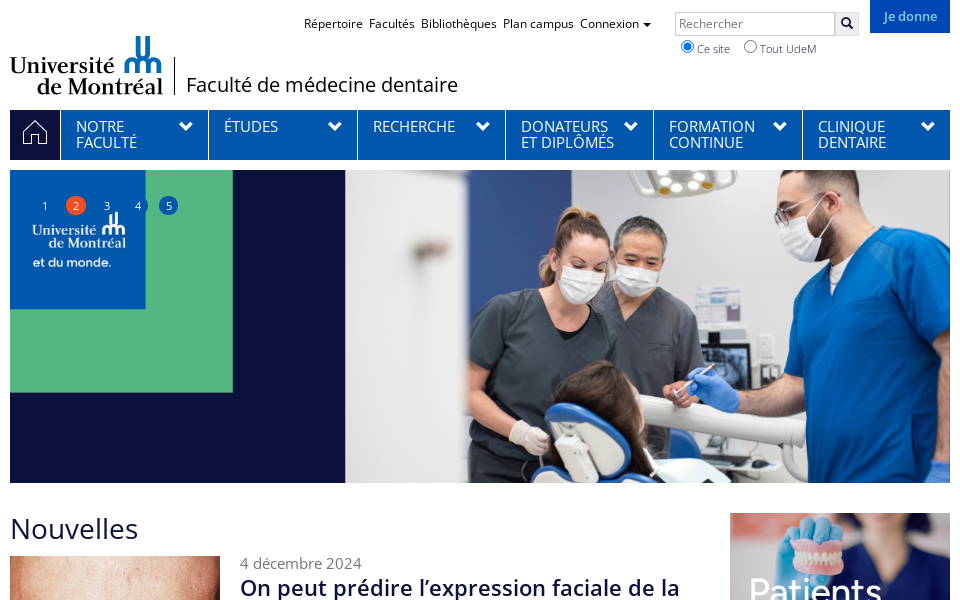 medecinedentaire.umontreal.ca/ screen capture