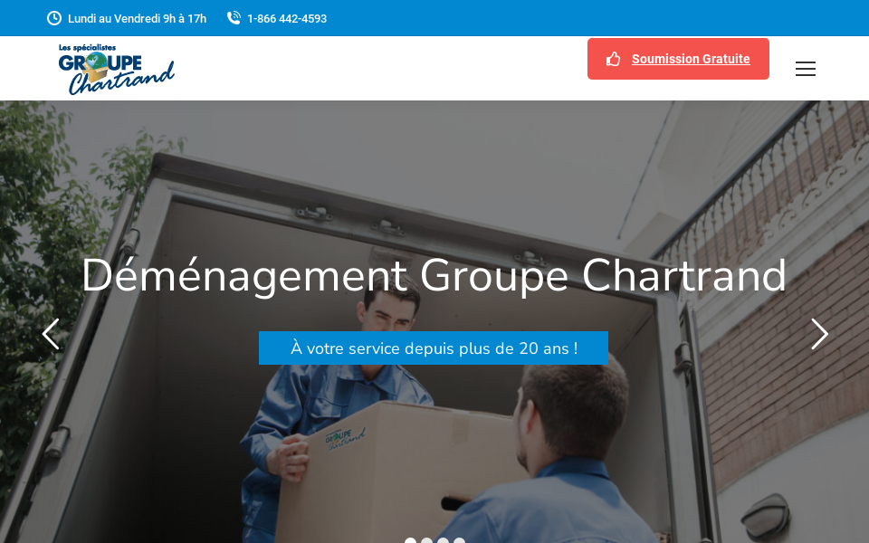 www.groupechartrand.com/ screen capture