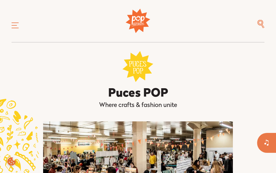 popmontreal.com/fr/a-propos/puces-pop screen capture
