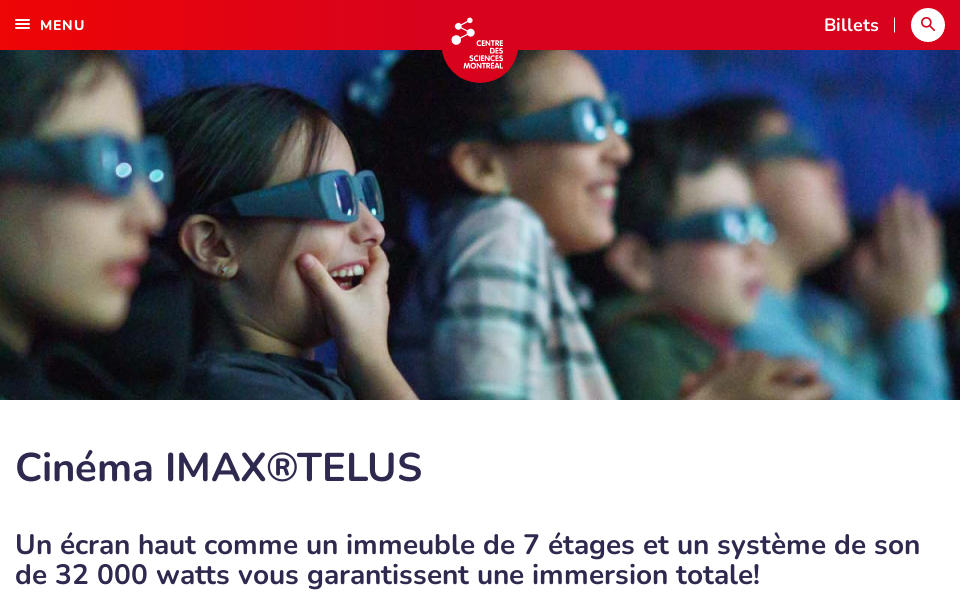 www.centredessciencesdemontreal.com/cinema-imax-telus screen capture