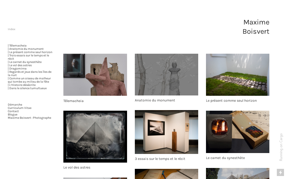 maximeboisvert.com/ screen capture