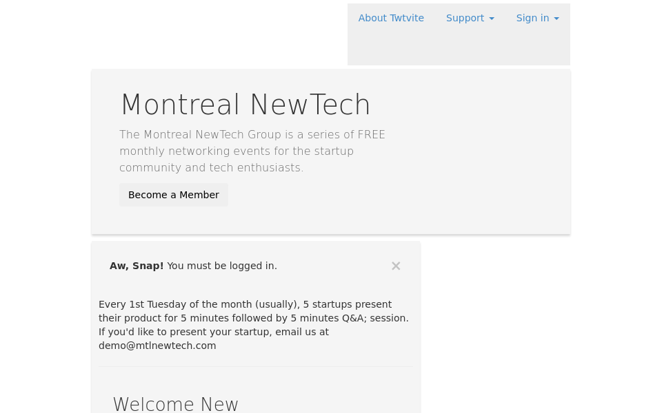 twtvite.com/mtlnewtech screen capture