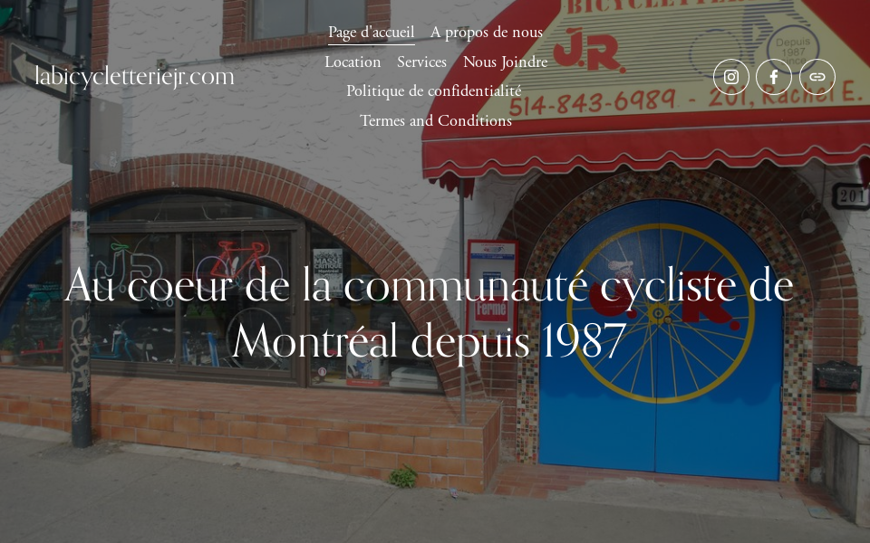 www.labicycletteriejr.com/ screen capture