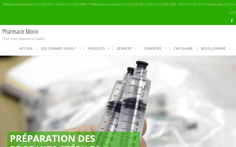 www.pharmaciemorin.ca/ screen capture