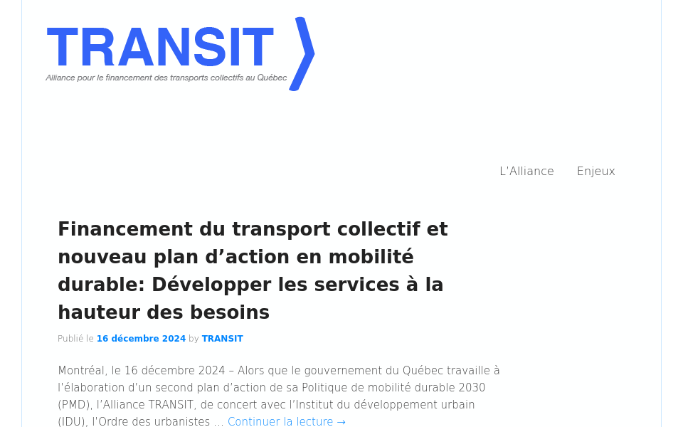 www.transitquebec.org/ screen capture