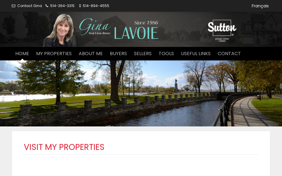 ginalavoie.com/ screen capture