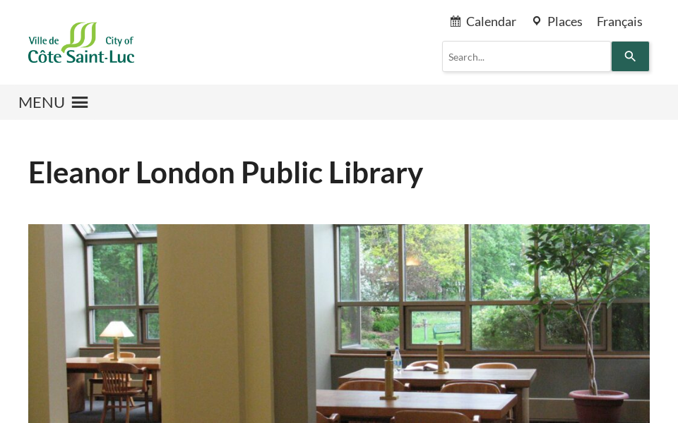 cotesaintluc.org/en/place/library/ screen capture