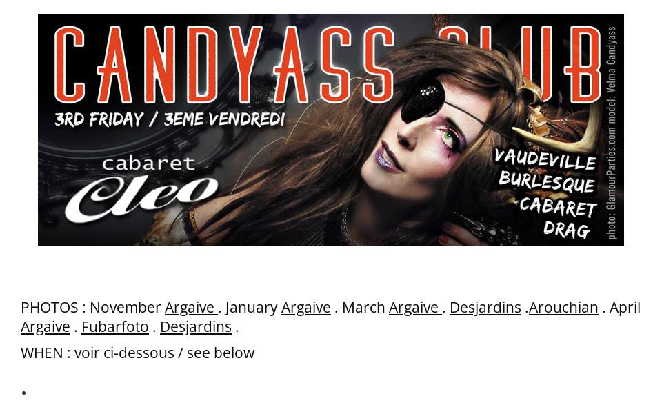 montrealfetishweekend.com/candyass/ screen capture