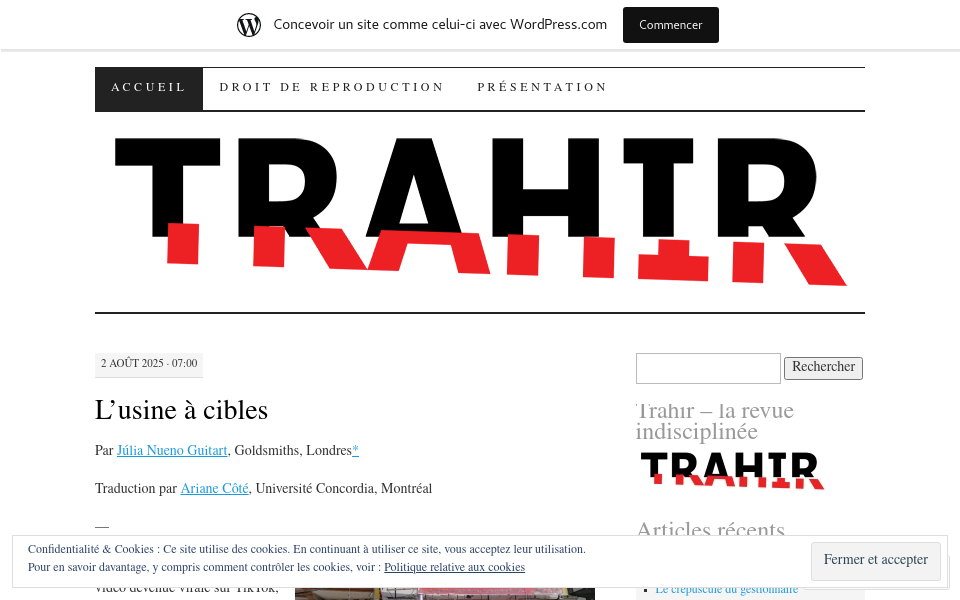trahir.wordpress.com/ screen capture