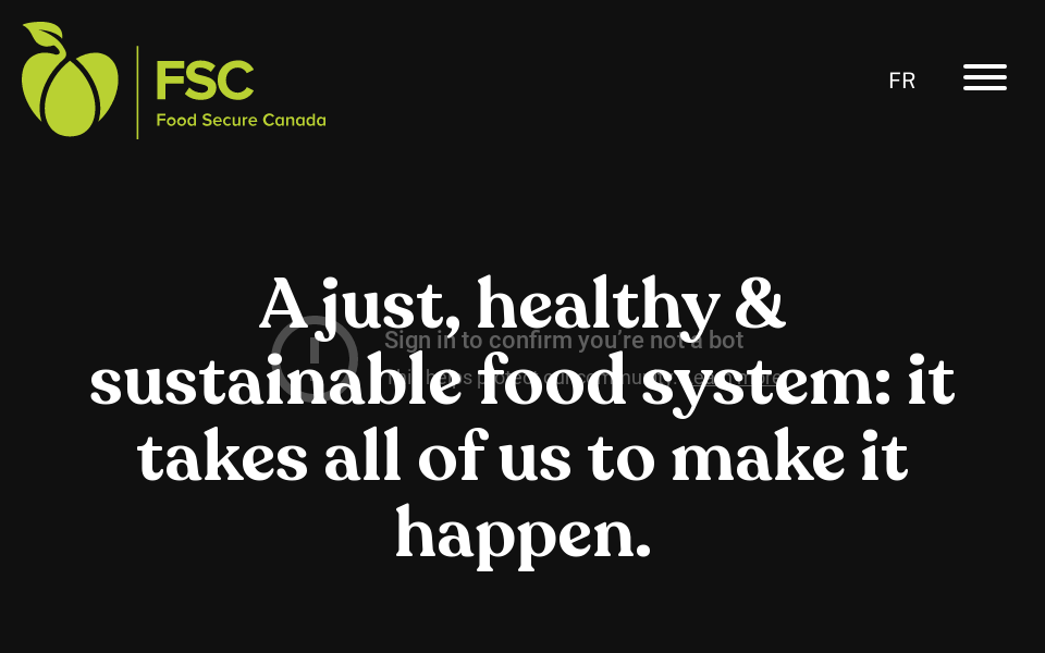 foodsecurecanada.org screen capture