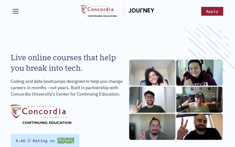 concordiabootcamps.ca/ screen capture