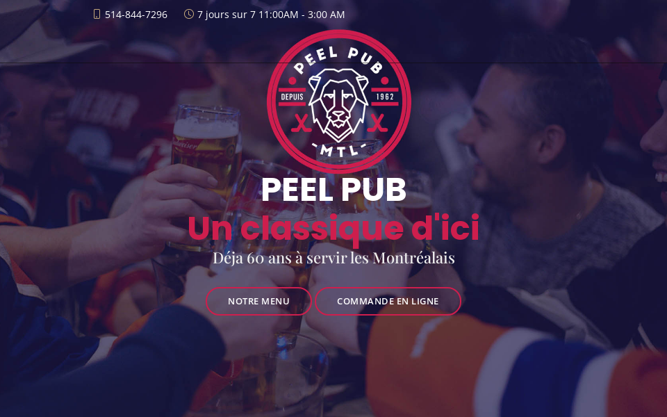 peelpubmontreal.com/ screen capture