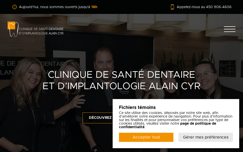 cliniquealaincyr.com/ screen capture