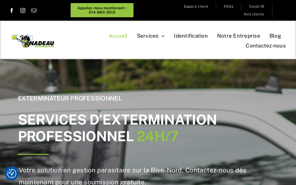 nadeauextermination.com/ screen capture