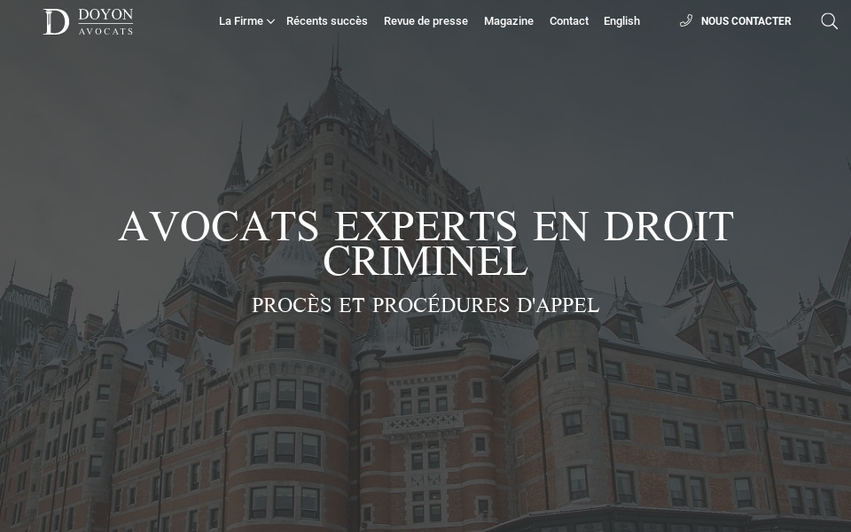 www.doyonavocats.ca screen capture