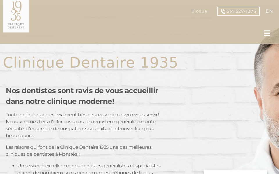 cliniquedentaire1935.ca/ screen capture