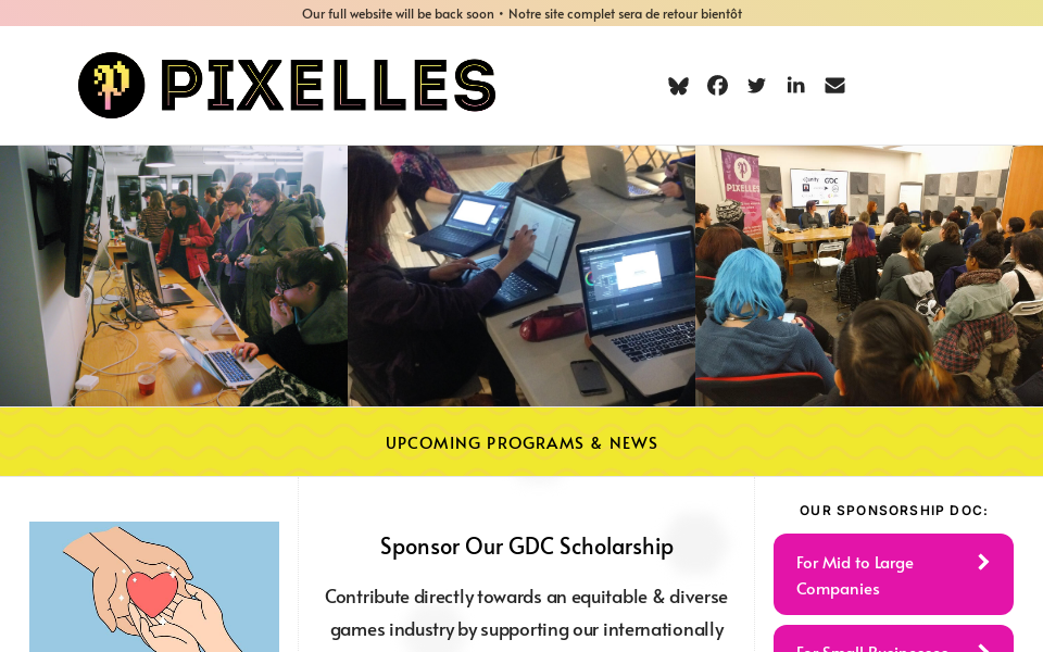 pixelles.ca/ screen capture