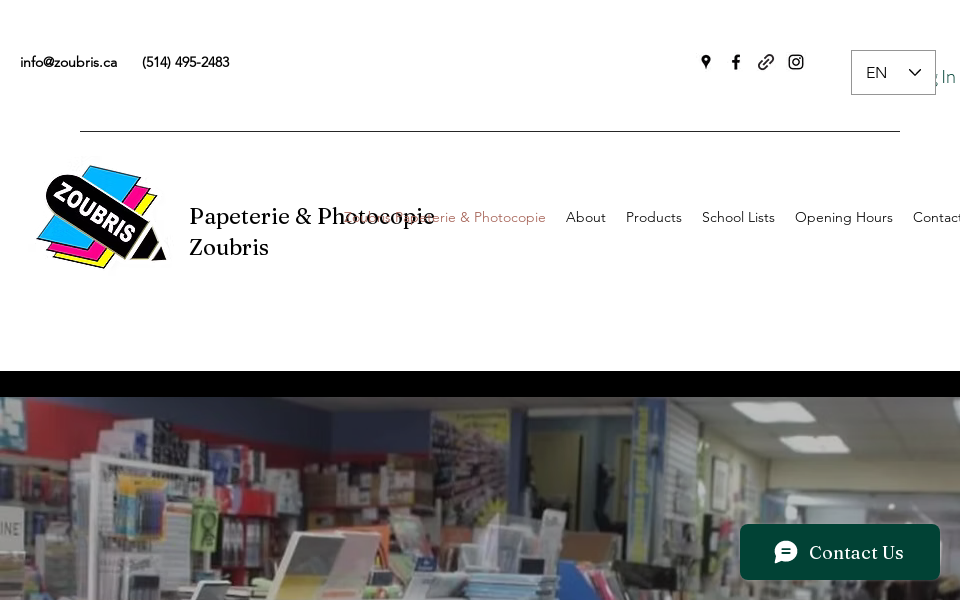 zoubris.ca/ screen capture