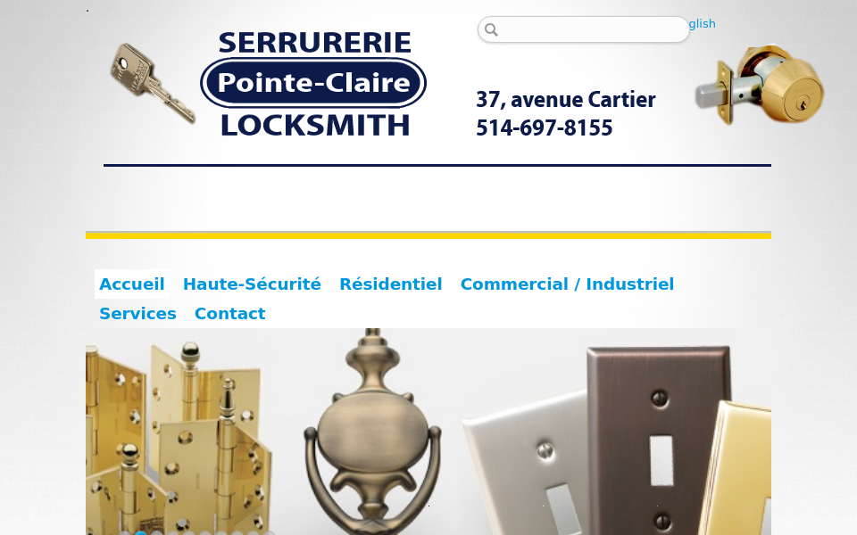 www.serrurierpointeclaire.com/ screen capture