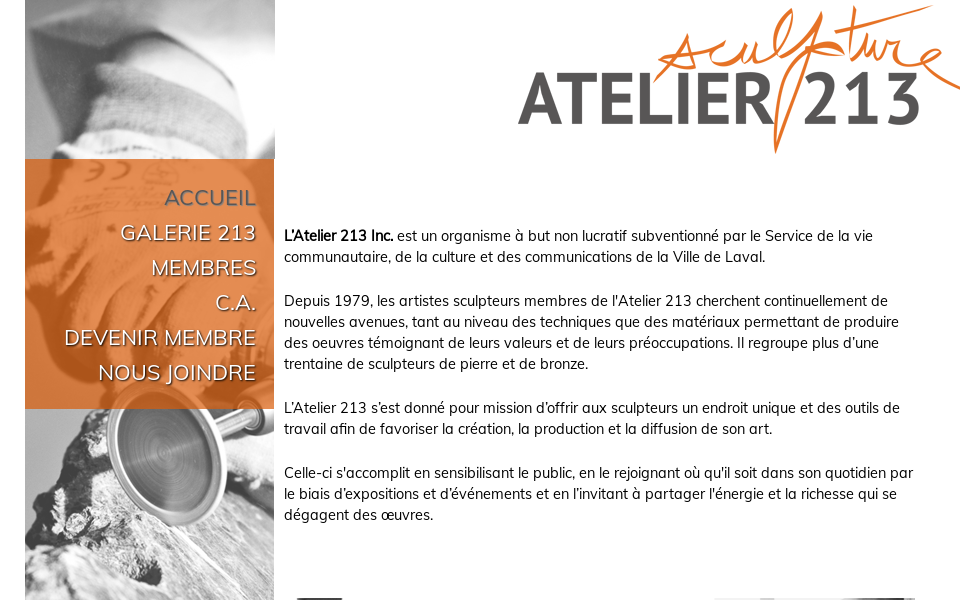 sculptureatelier213.ca/ screen capture