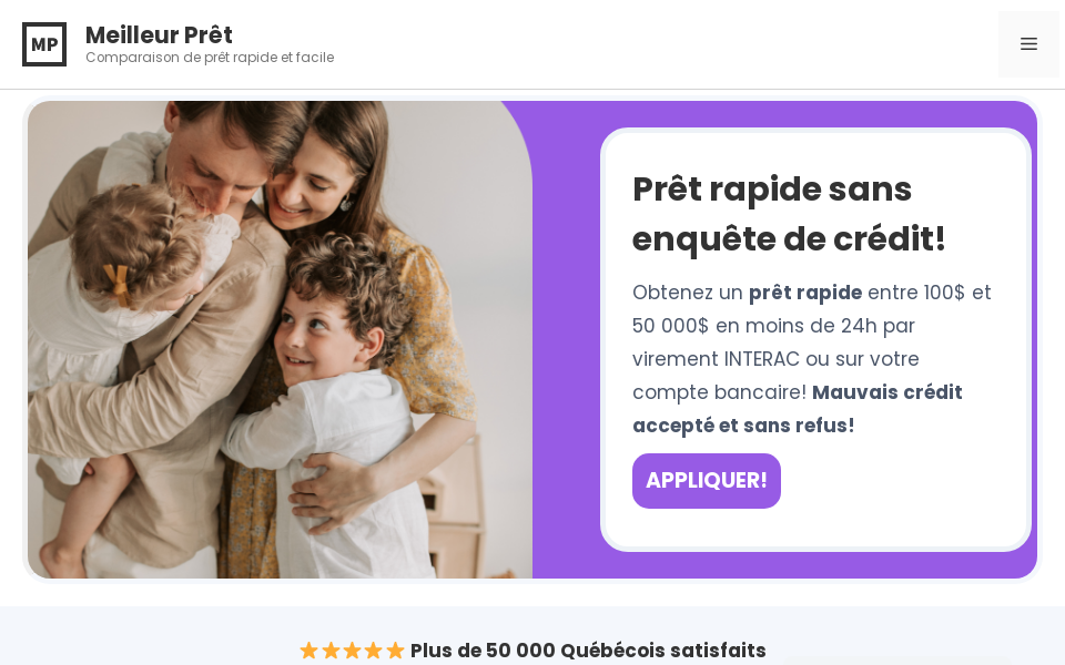 meilleurpret.ca/ screen capture